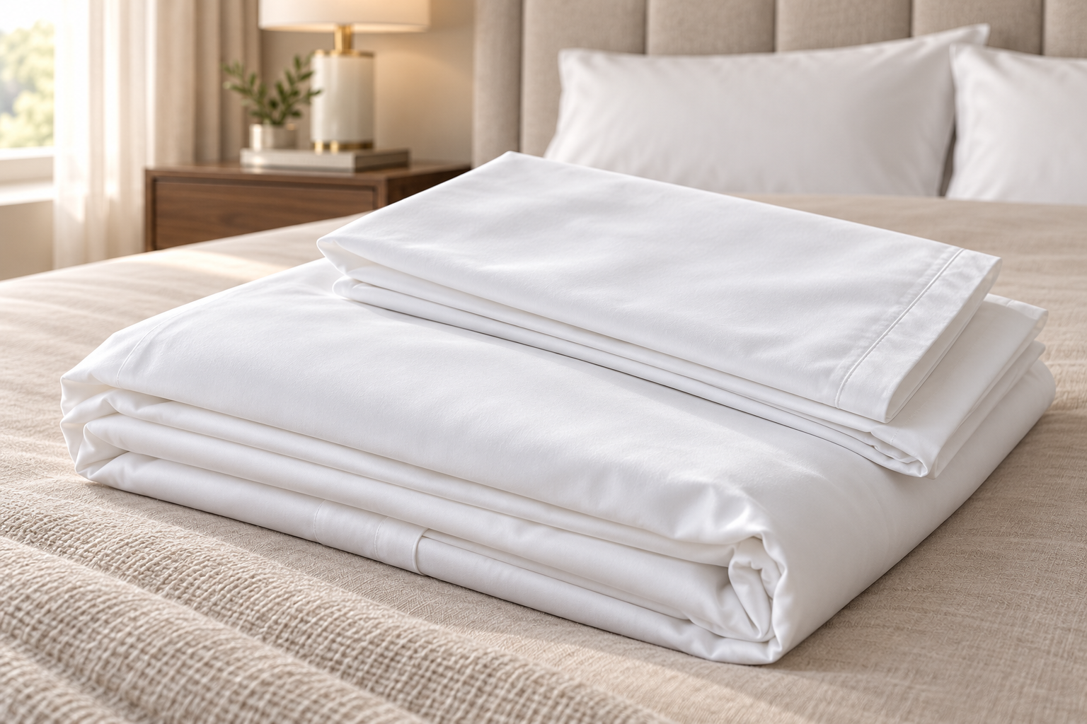 Duvet Cover with Pillowcase 300 TC Cotton Sateen