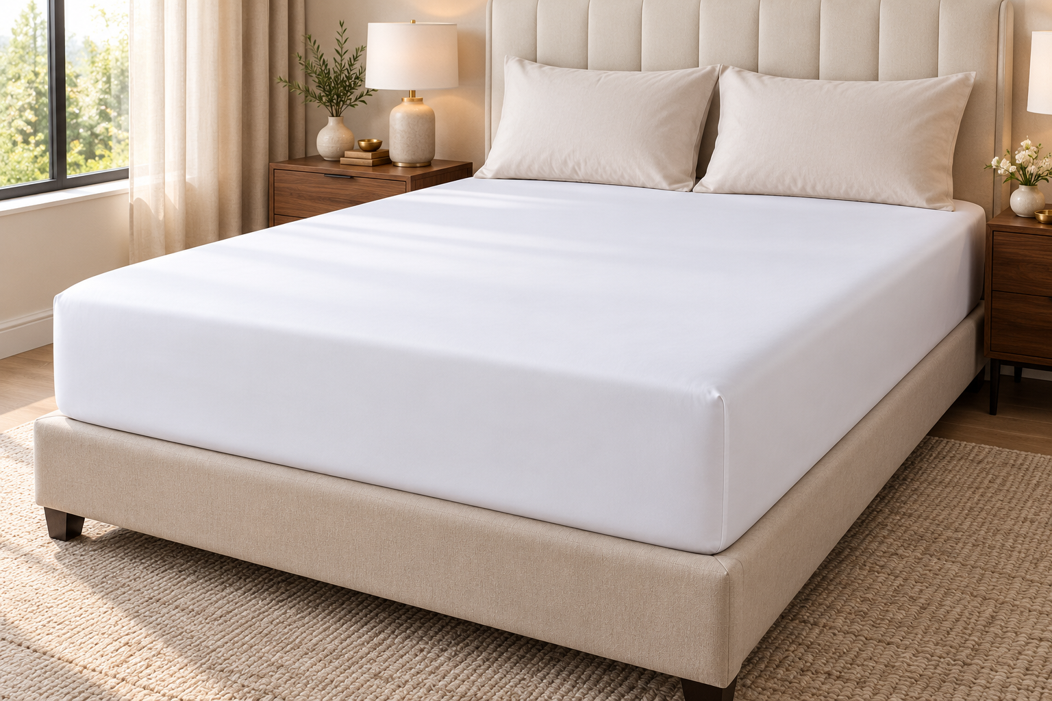 Fitted Sheet — 300 TC Cotton Sateen